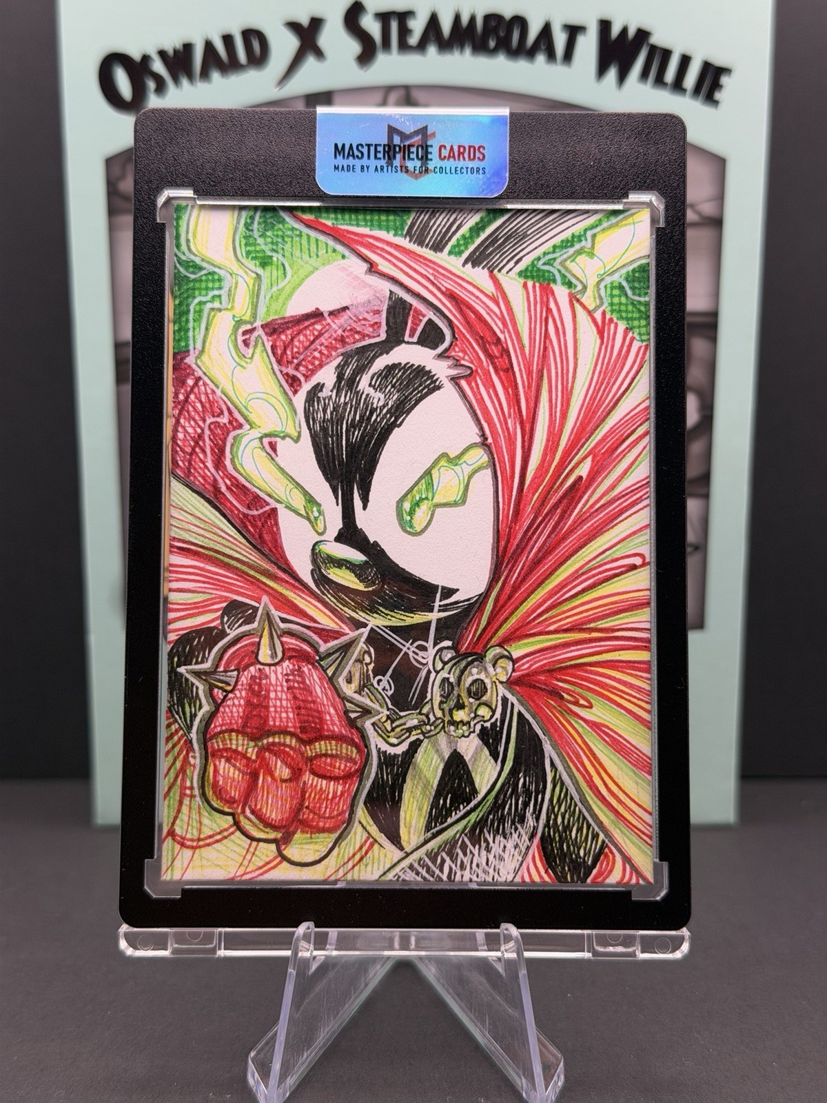 2026 Masterpiece Oswald X Steamboat Willie | SPAWN Sketch 1/1 By Mirko Di Noia