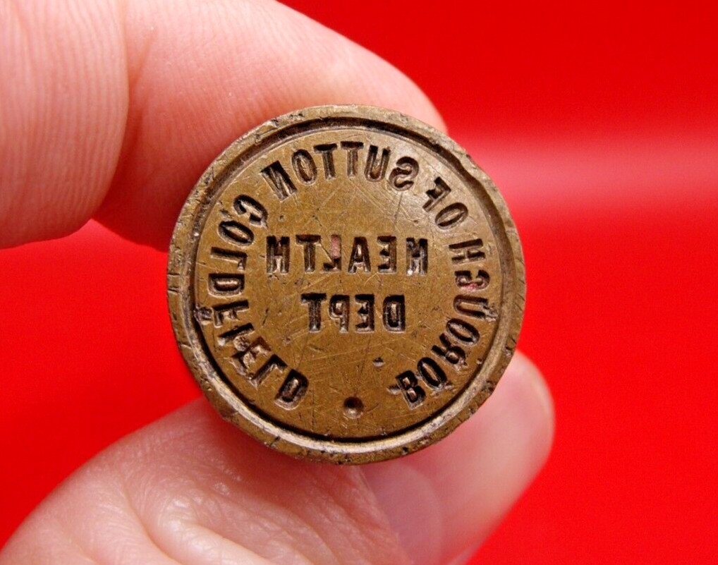 Antique 1920s Borough of Sutton Coldfield Health Dept UK Sealing Wax Seal