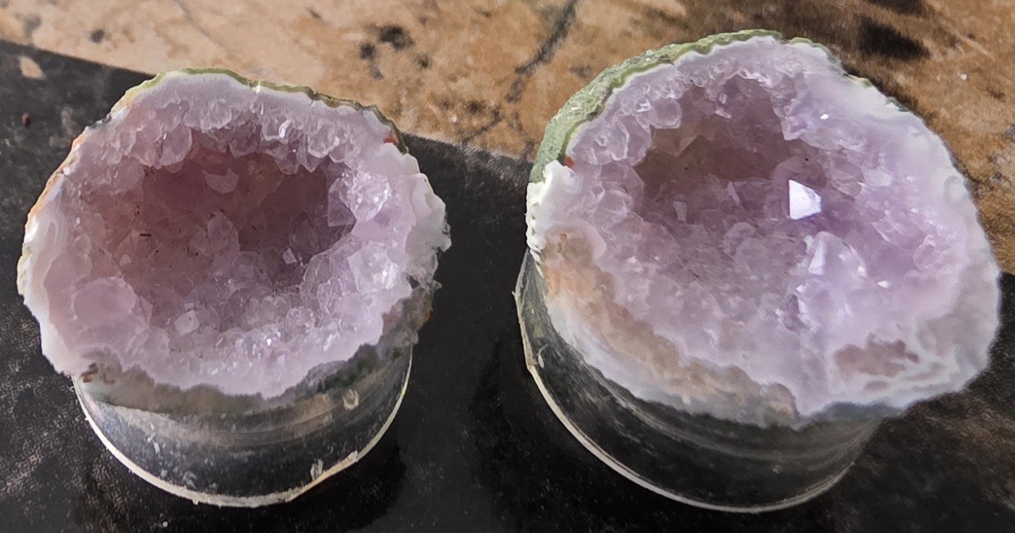 2 Pairs Rare Tabasco Geodes Amethyst Druzy Video 2 Pairs Rare Tabasco Geodes Amethyst Druzy Video
