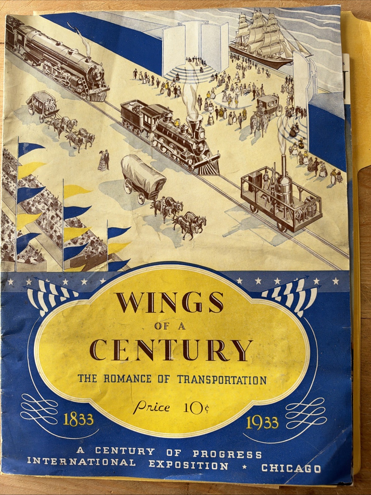 Chicago World\'s Fair Wings Of A Century Transportation Booklet Antique 1933 Chicago World\'s Fair Wings Of A Century Transportation Booklet Antique 1933