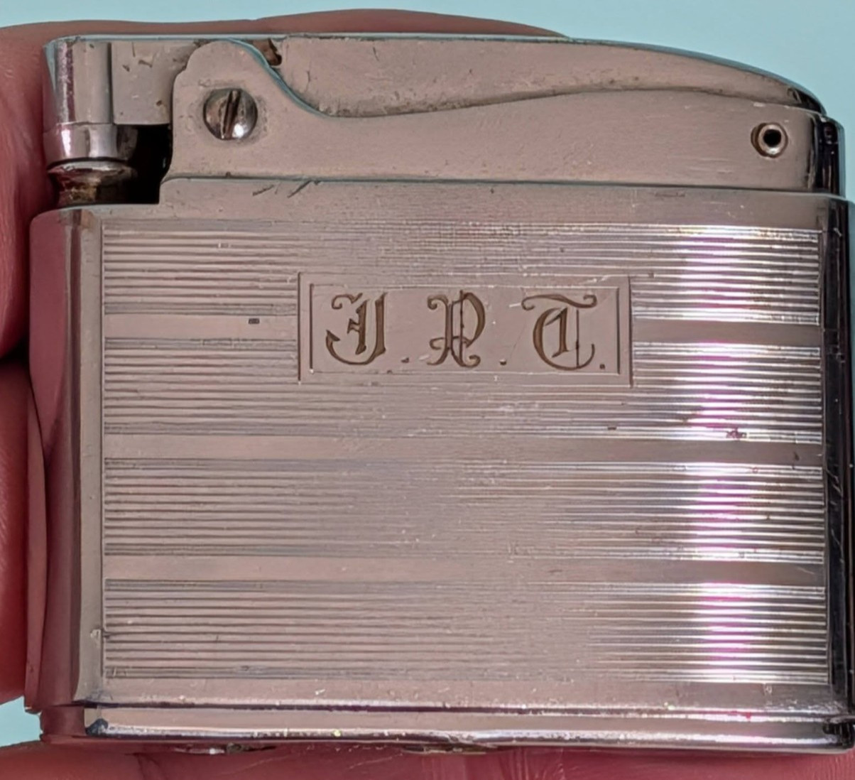 Ronson Adonis Engraved Lighter Made In USA Vintage