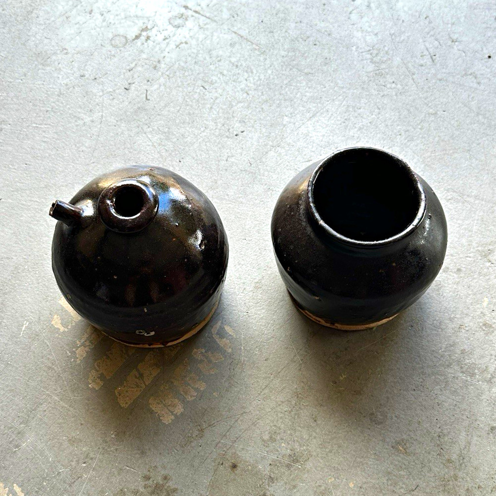 Vintage 19th Century Soy Sauce Jar and Decanter