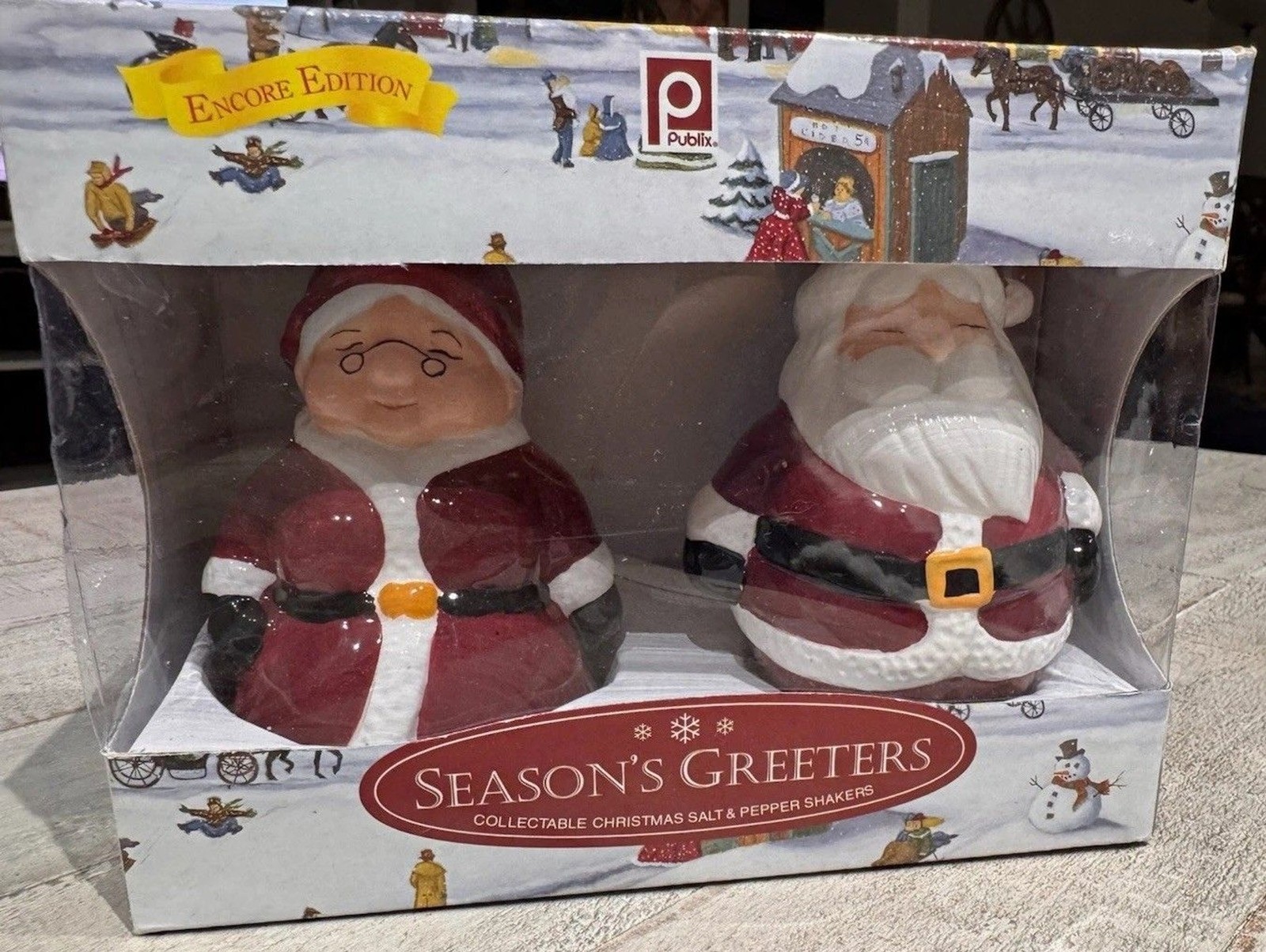 Publix Christmas Encore Edition Salt & Pepper Shakers New in Box Collectable Publix Christmas Encore Edition Salt & Pepper Shakers New in Box Collectable
