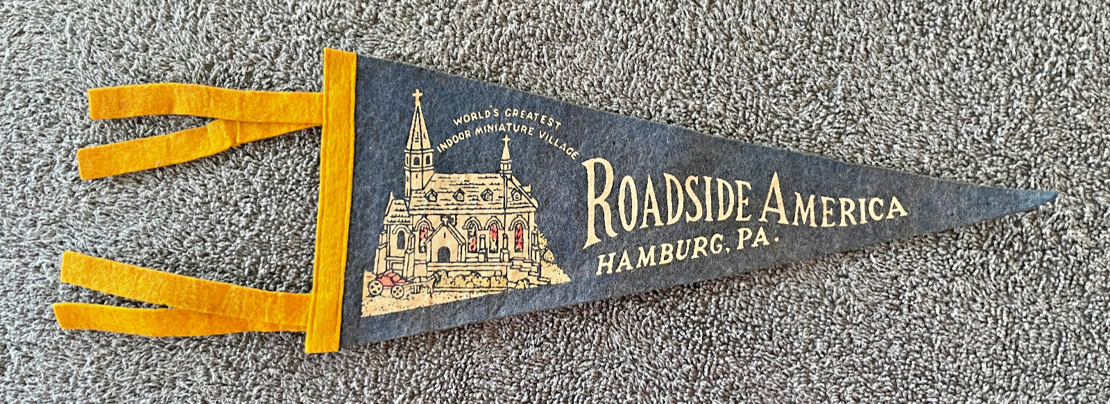 VTG Road Side America Felt Pennant Flag Hamburg PA  Miniature Village 15