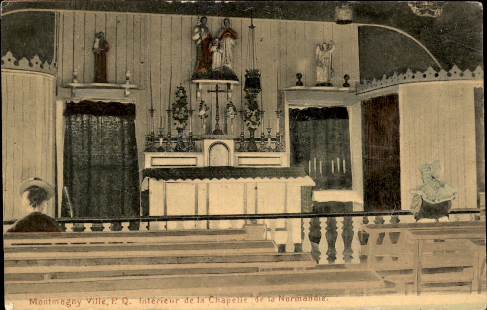 Montmagny Ville Quebec Normandie Church Interior c1910 Vintage Postcard Montmagny Ville Quebec Normandie Church Interior c1910 Vintage Postcard