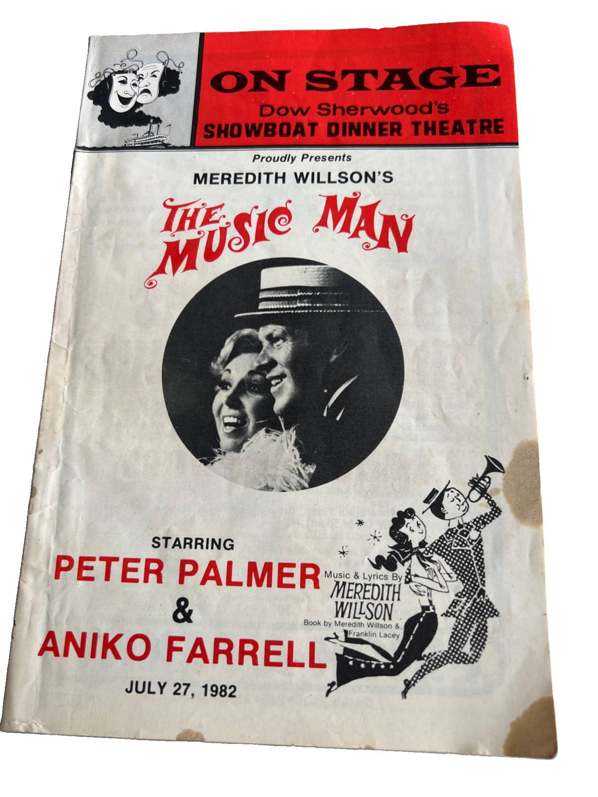 Vintage 1982 Showboat Dinner Theatre Florida The Music Man Program Pinellas Co Vintage 1982 Showboat Dinner Theatre Florida The Music Man Program Pinellas Co