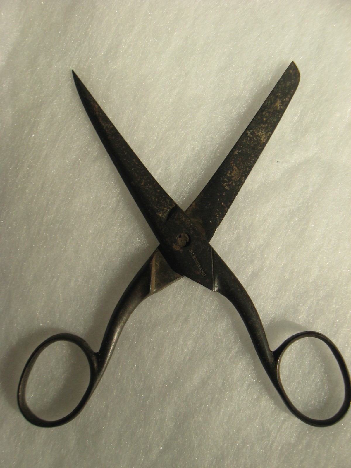 Antique J.E. Bleckmann Scissors  (about 6 x 1 3/4 inches)  Soligen, Germany