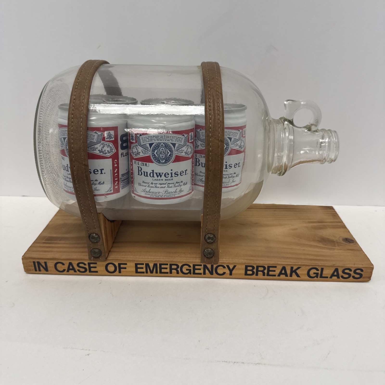 Vintage Budweiser Collectible “In Case of Emergency Break Glass”