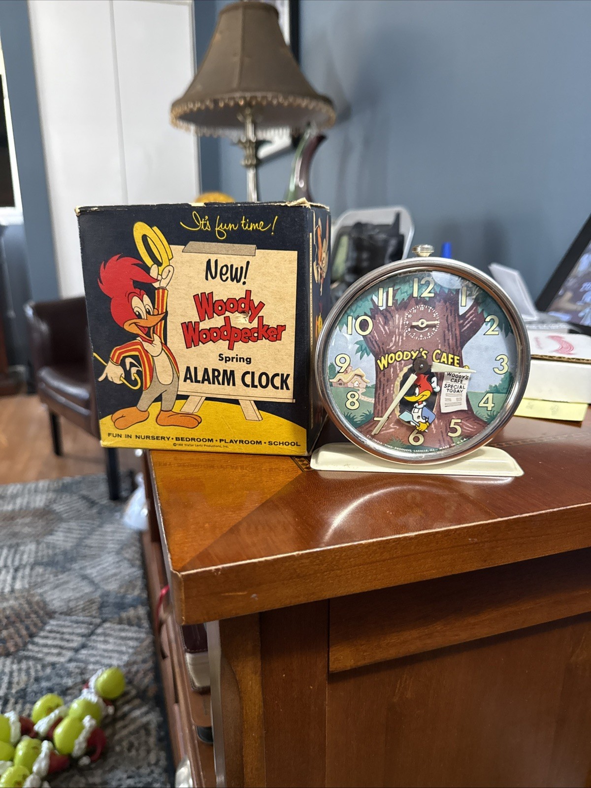 1959 Woody Woodpecker Animated Glow in Dark Clock Woody's Cafe Walter Lantz Work 1959 Woody Woodpecker Animated Glow in Dark Clock Woody's Cafe Walter Lantz Work