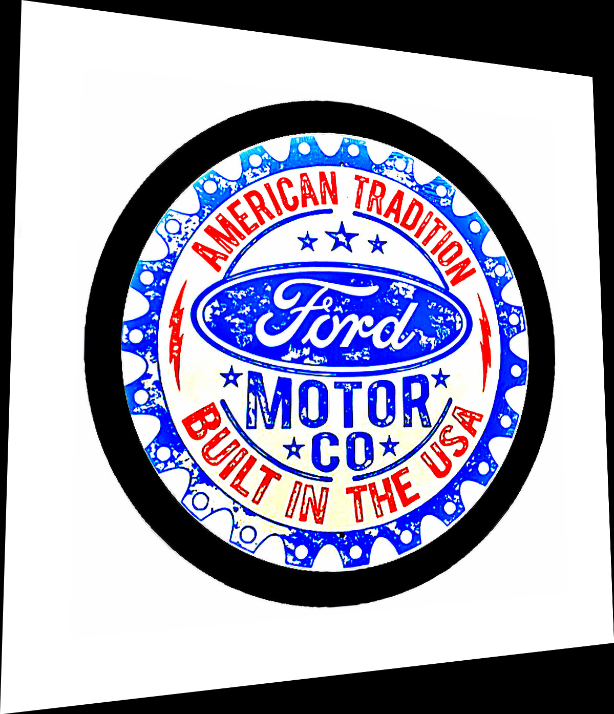 Ford Motor Oil Sign Sticker -Ford Cars Vintage Replica 5 Sizes