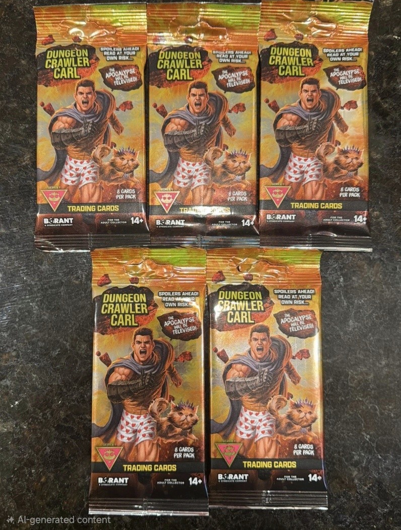 Dungeon Crawler Carl Series 1 Trading Card Sealed Packs Borant Princess Donut X5