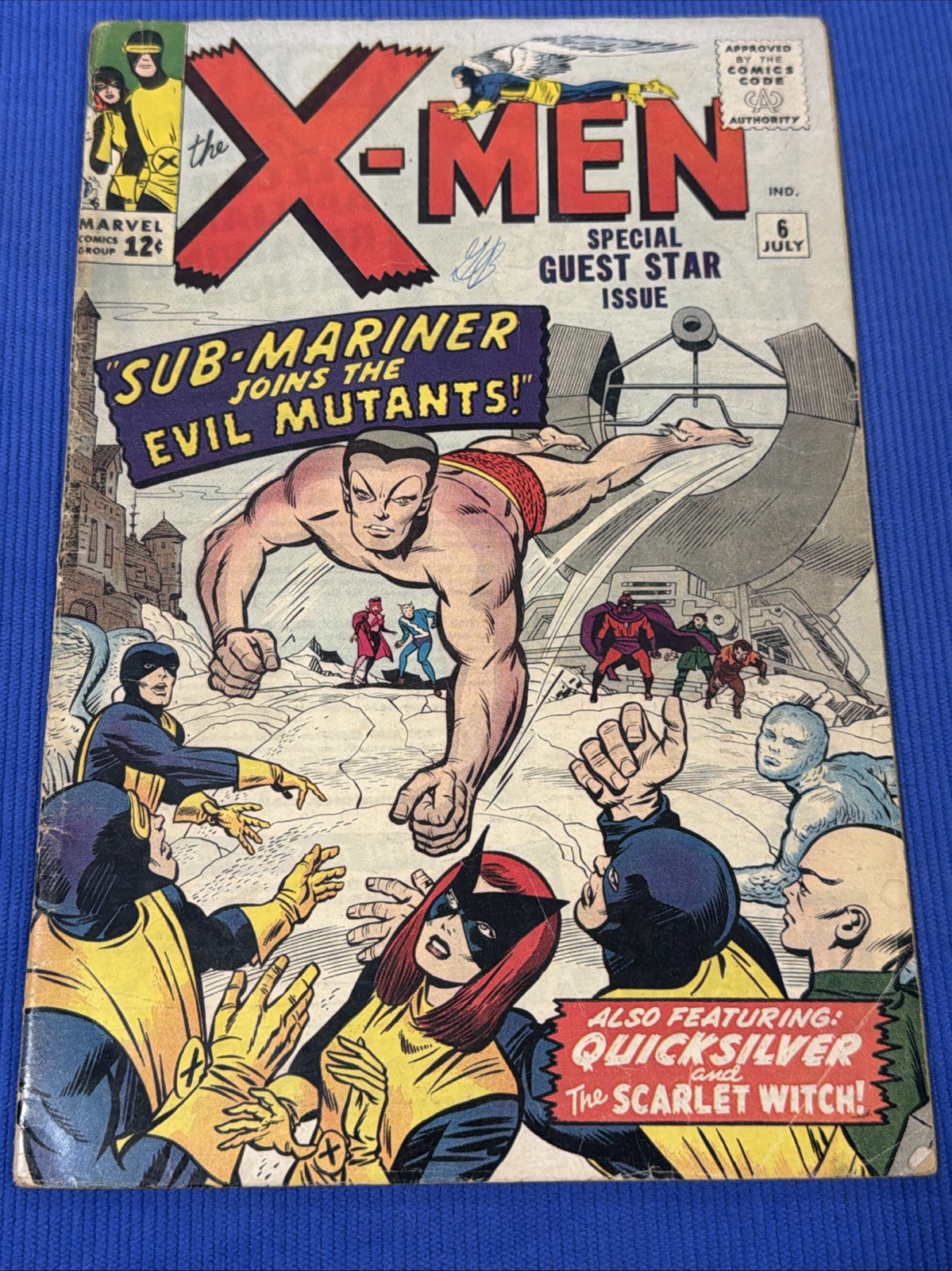 The X-Men #6 (1964) KEY - Sub-Mariner Joins Evil Mutants Jack Kirby Cover