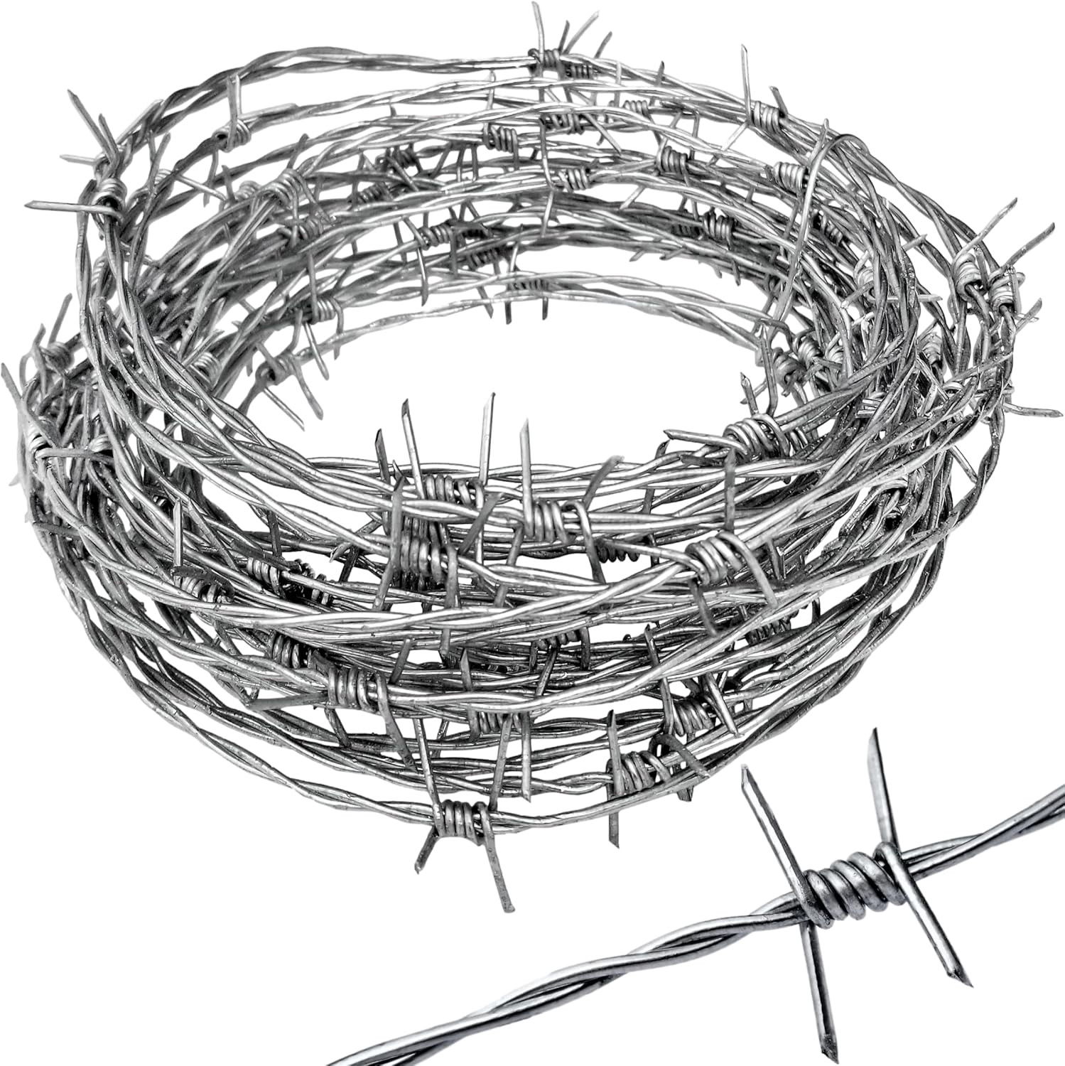 Real Barbed Wire 25Ft 18 Gauge - Great for Crafts, Fences, Critter Deterrent
