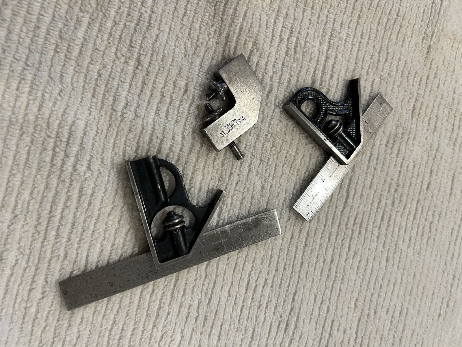 Starrett No.13 4” & No. 16R 5” Square w/ No.289A Blade Rule Attachment 