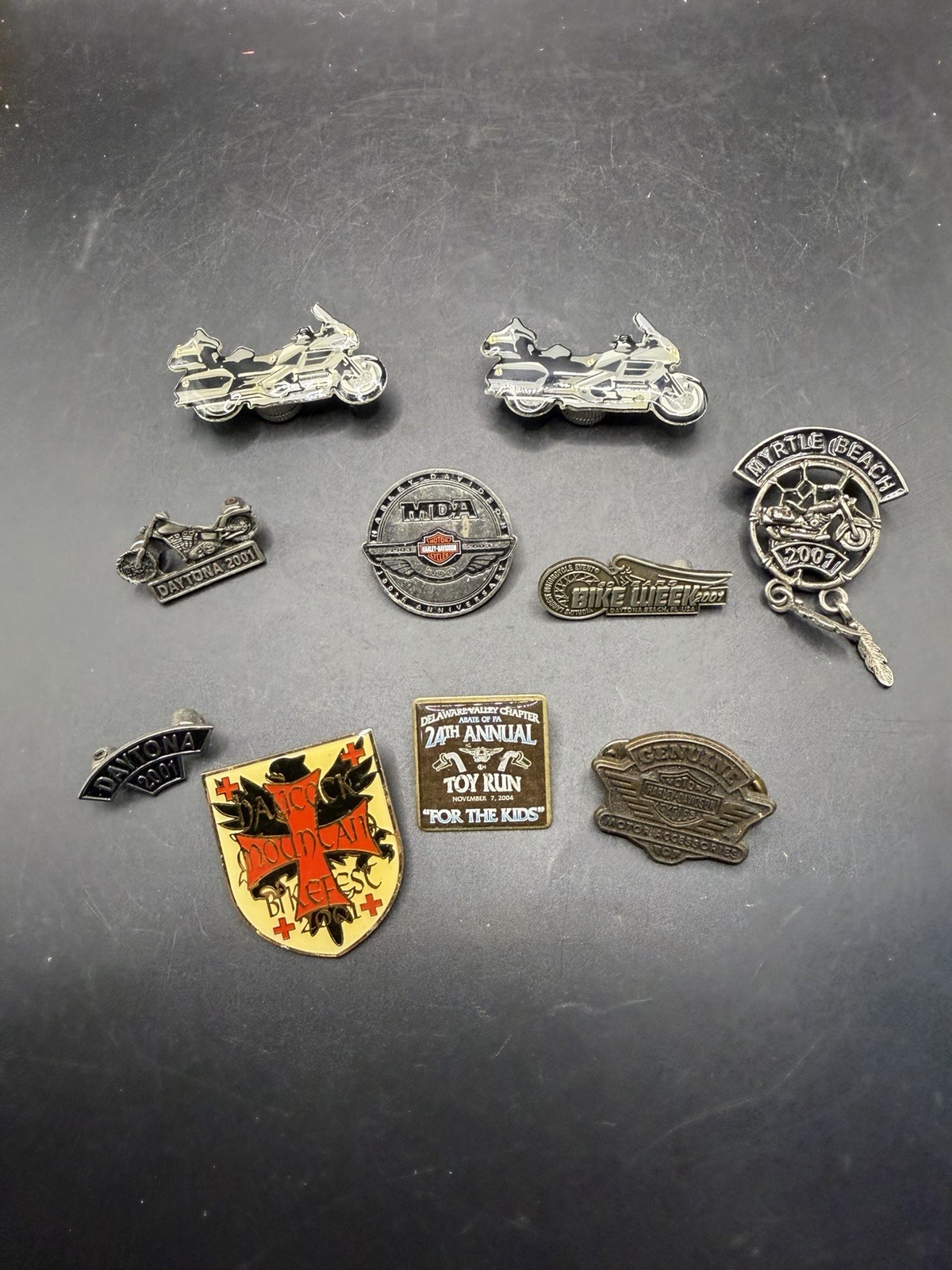 Vintage Harley Davidson Pin Lot Michigan Las Vegas Jamaica