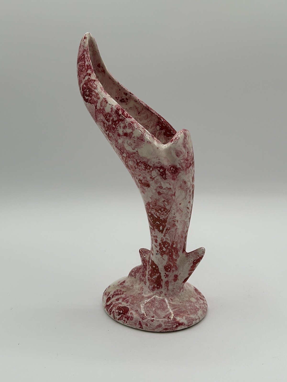 Vtg MCM 1950s Vase Splatter Drip Glaze Handmade Ceramic 8.5” Hobbyist - Signed Vtg MCM 1950s Vase Splatter Drip Glaze Handmade Ceramic 8.5” Hobbyist - Signed