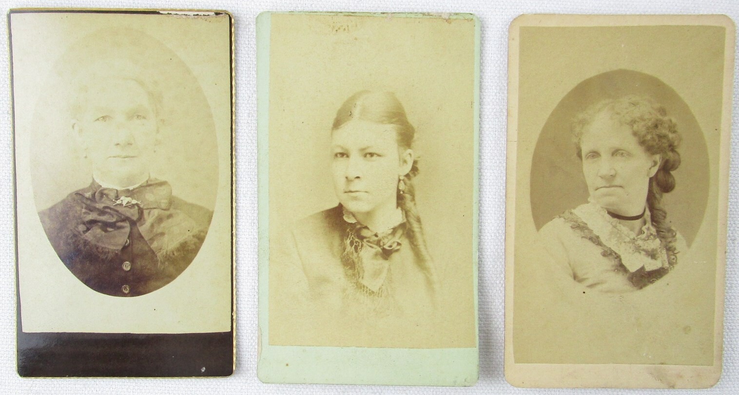 Lot of 3 Antique Carte de Visite (CDV), Victorian Ladies/Women, 1880's-1890's Lot of 3 Antique Carte de Visite (CDV), Victorian Ladies/Women, 1880's-1890's