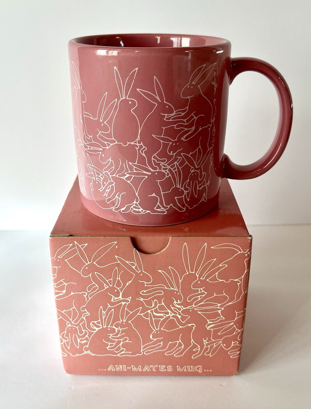 Vintage Taylor & NG Ani-Mates Naughty Bunny Rabbit Mug Pink Japan 1979-82 NOS Vintage Taylor & NG Ani-Mates Naughty Bunny Rabbit Mug Pink Japan 1979-82 NOS