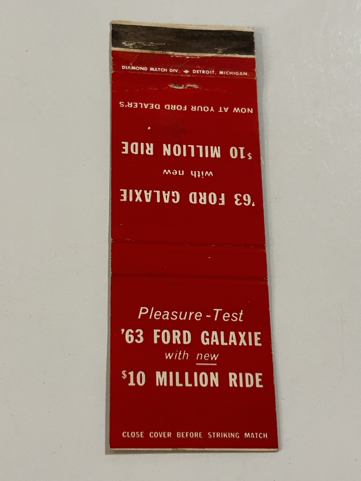 1963 Ford Galaxy Galaxie Matchbook Advertising Car Dealer Sales 1963 Ford Galaxy Galaxie Matchbook Advertising Car Dealer Sales