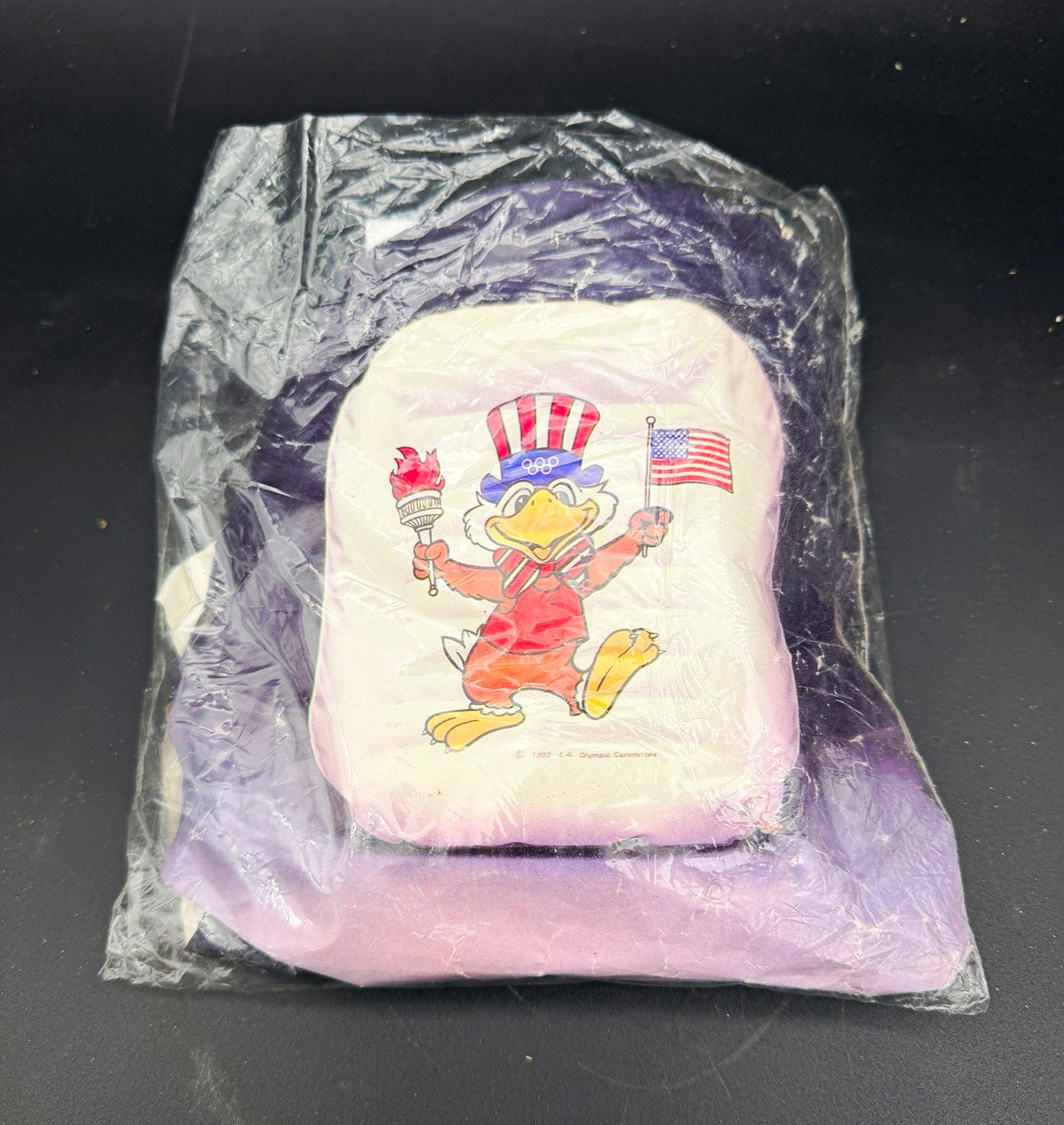 Vintage 1992 USA Olympics Eagle Mini Backpack Purple White