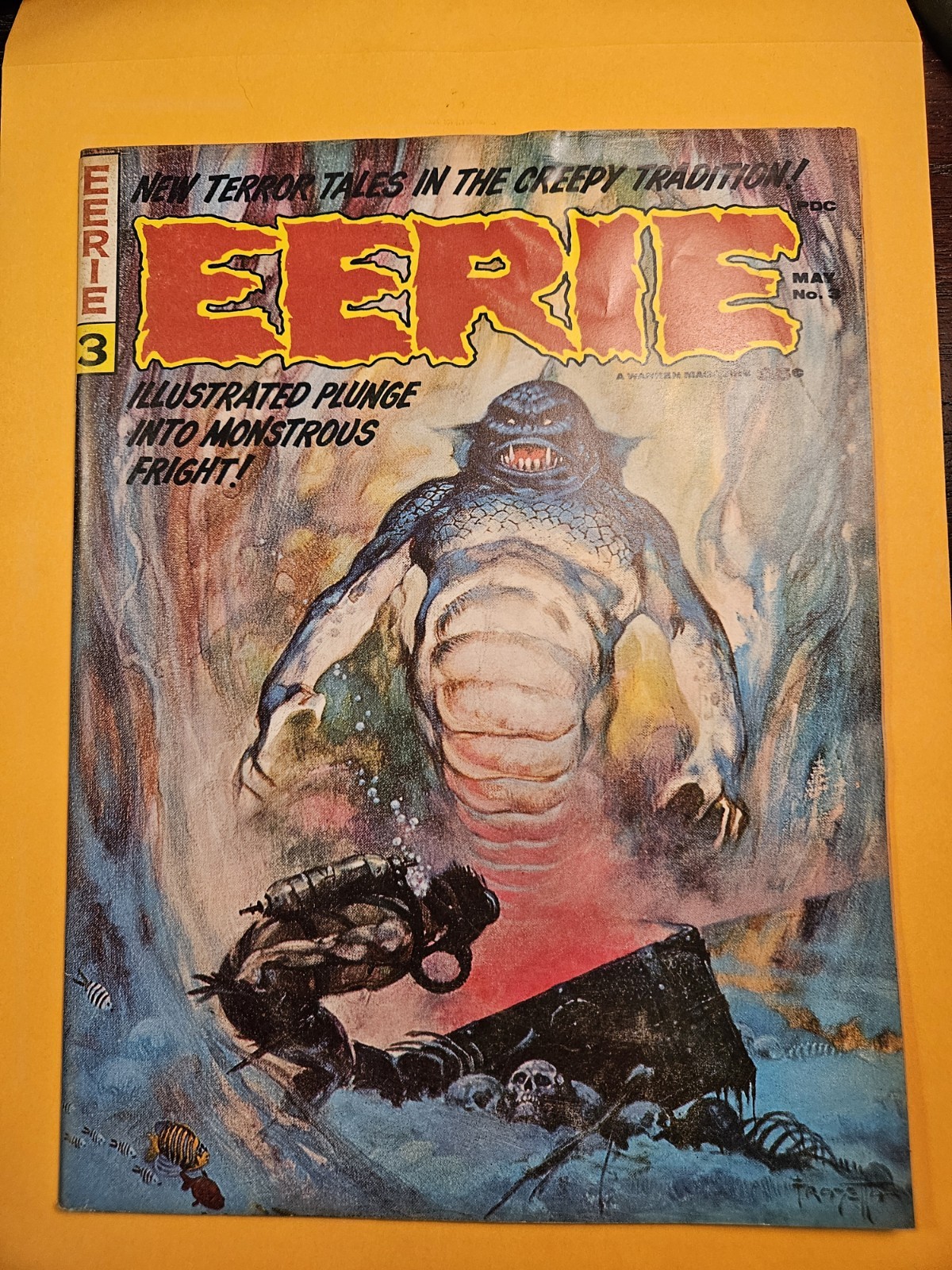 EERIE #3 Warren Monster HORROR Magazine 1966 VG/FINE Frank Frazetta cover
