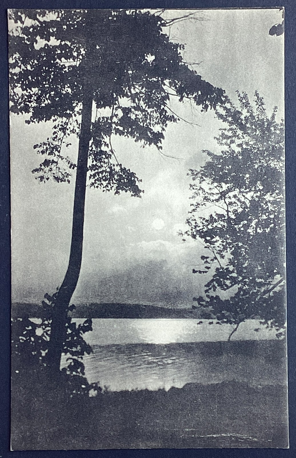 Moonlight on the Lake Chautaqua New York Vintage Postcard Unposted