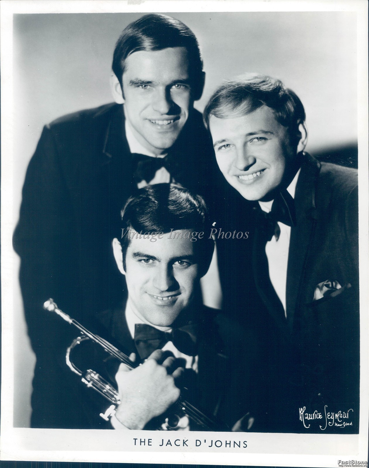 1969 Maurice Seymour Formal Wear Bow Tie Trumpet Historic Vintage Photo 8x10