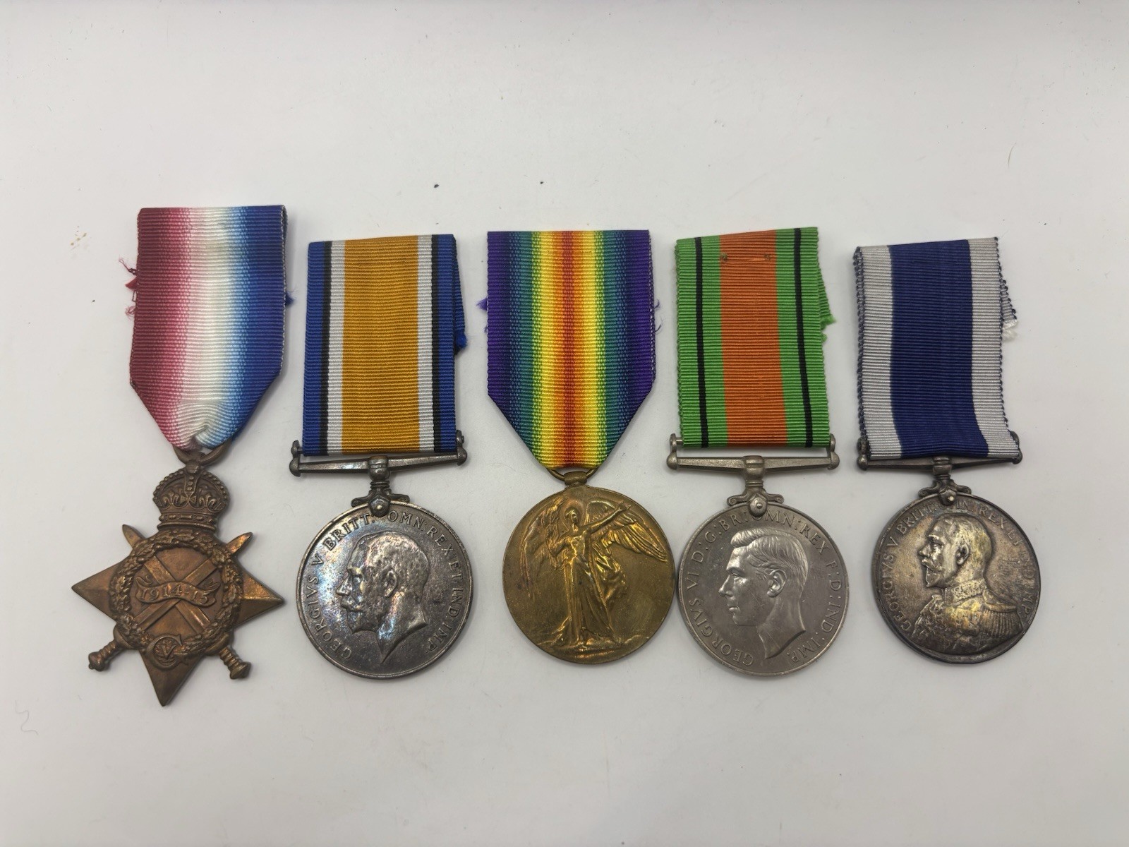 Named Original WWI British Royal Navy 1914-1918 Campaign Victory Medals Named Original WWI British Royal Navy 1914-1918 Campaign Victory Medals
