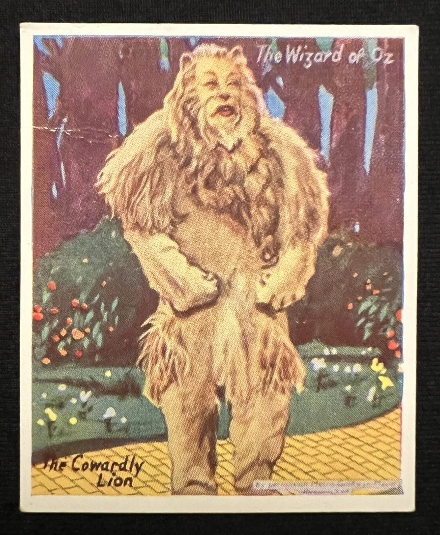 1939 BARRATT & CO THE COWARDLY LION *ROOKIE CARD* WIZARD OF OZ LOW POP EX