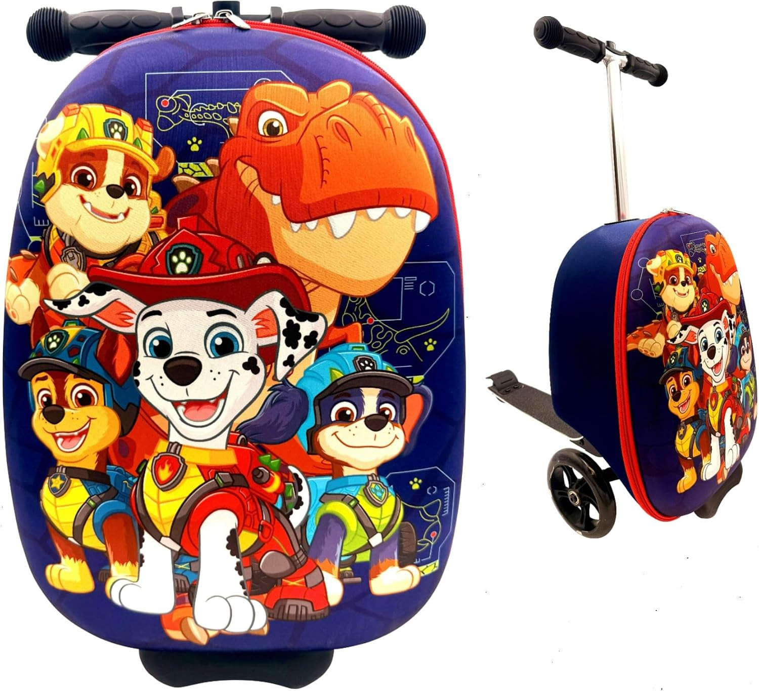 Nickelodeon Paw Patrol 2-In-1 Kids Scooter Suitcase & Ride-On Carry-On Luggage L