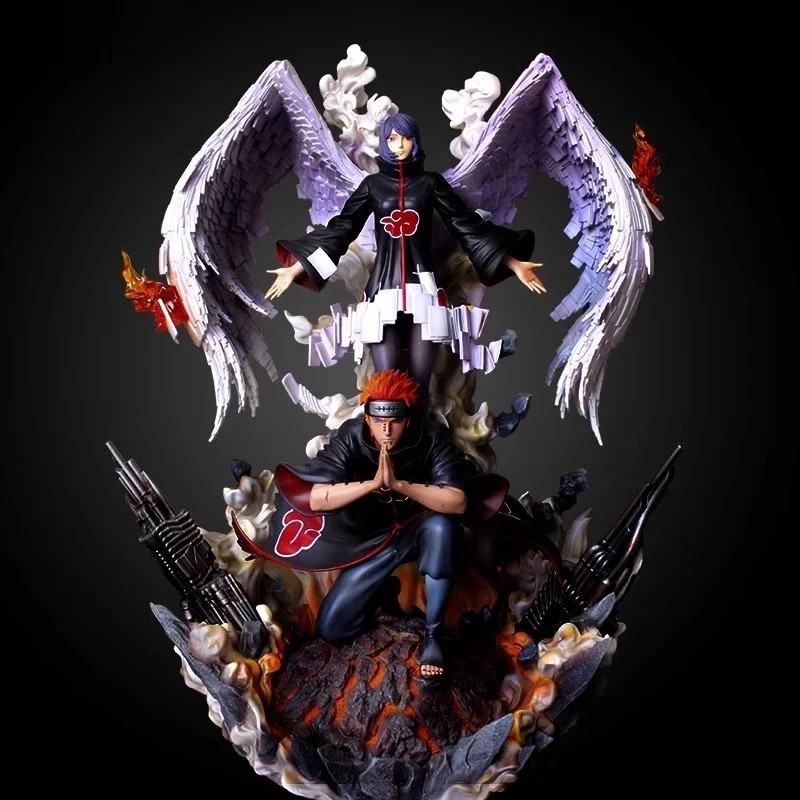 39cm Konan & Pain Naruto Akatsuki PVC Figure Large Anime Statue Model Collectibl 39cm Konan & Pain Naruto Akatsuki PVC Figure Large Anime Statue Model Collectibl