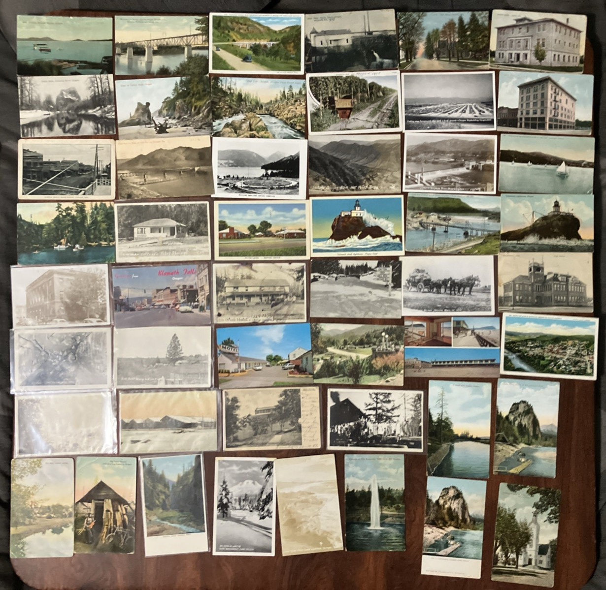 Vintage Oregon Postcards Lot of 50 Has RPPC's Beaches Bridges Hotels Rivers - B