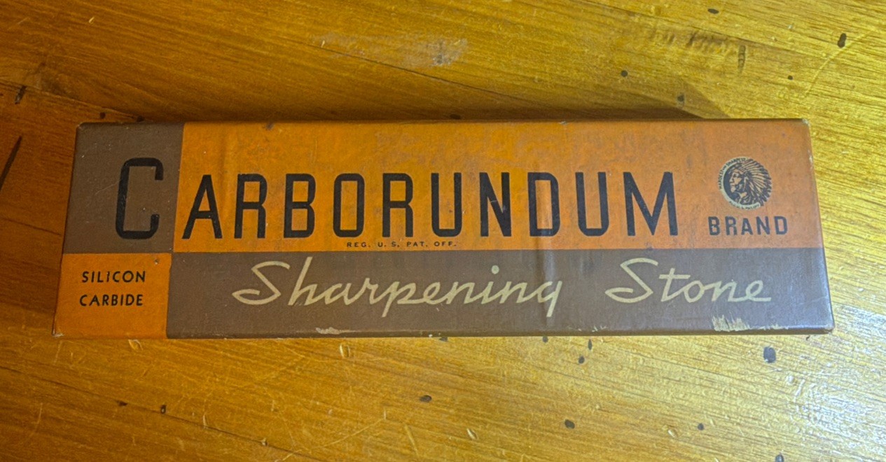 Vtg Carborundum Co #115 Fine Sharpening Stone 8x2x1 Silicon Carbide Orig Box Vtg Carborundum Co #115 Fine Sharpening Stone 8x2x1 Silicon Carbide Orig Box