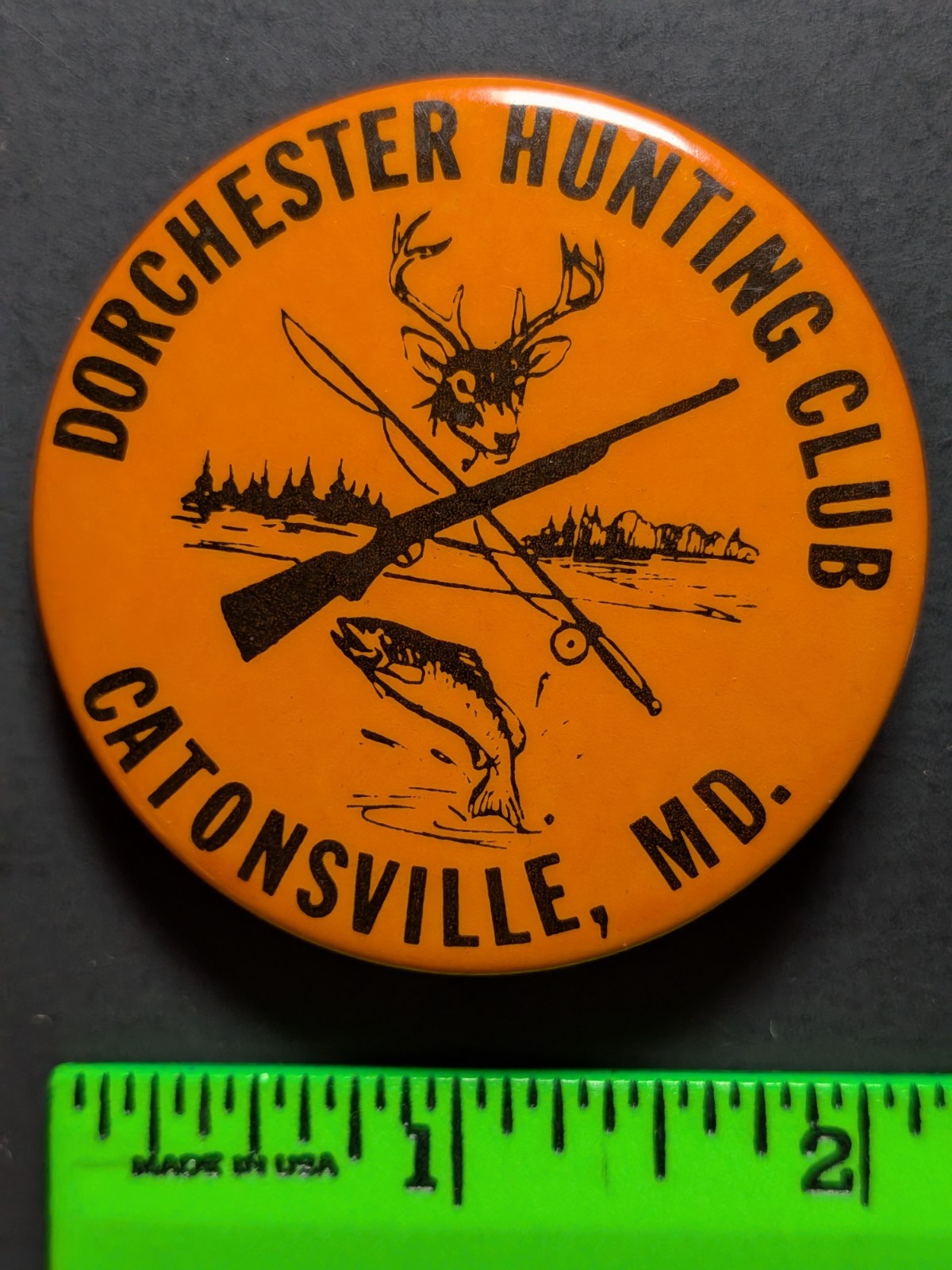 Vintage Catonsville Maryland Hunting Club Pinback Pin Vintage Catonsville Maryland Hunting Club Pinback Pin