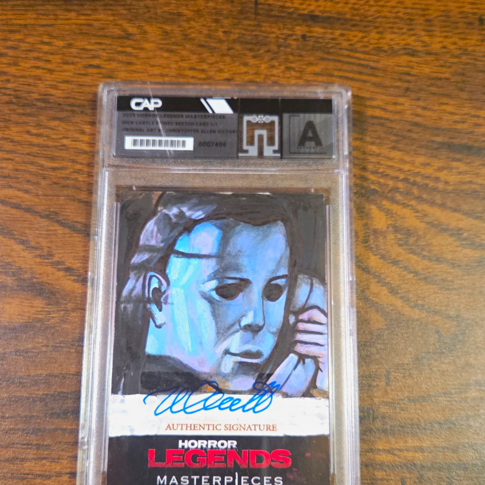 Horror Legends Nick Castle Auto 1/1 Sketch Michael Myers Card