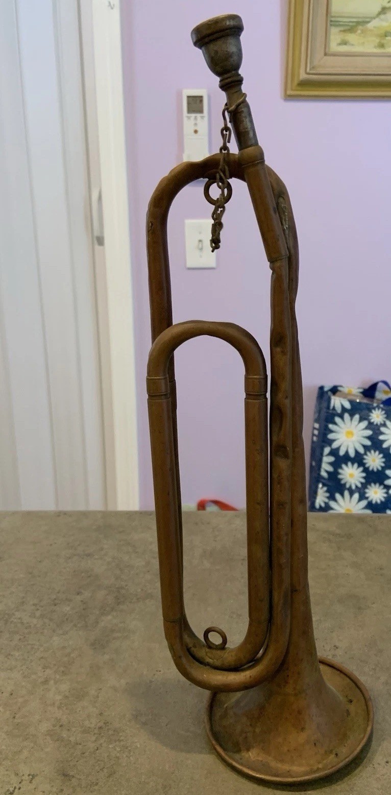 Vtg/Antique US Military Regulation Bugle Heavy Wear From Age/Use
