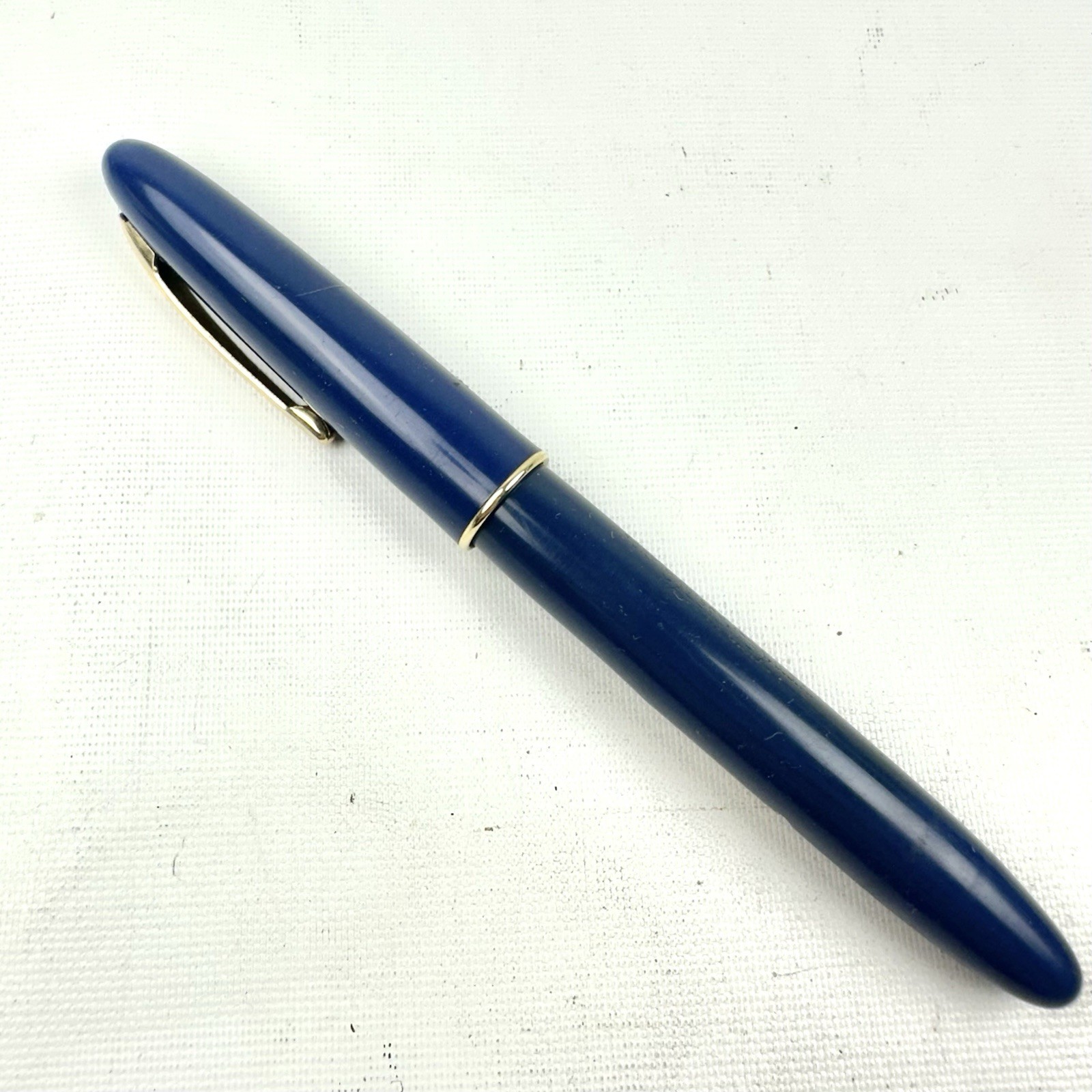 Vintage Blue Sheaffer Craftsman Fountain Pen Lever Restored 14k Fine Point Nib Vintage Blue Sheaffer Craftsman Fountain Pen Lever Restored 14k Fine Point Nib