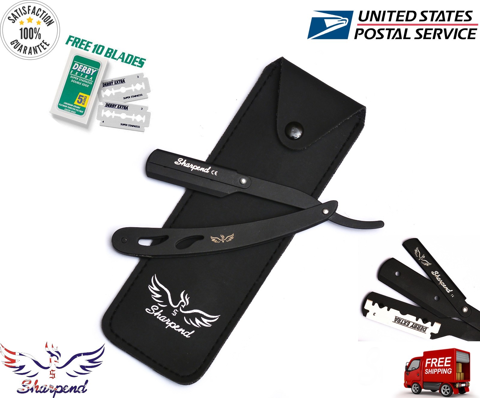 BARBER SALON STAINLESS STEEL SHAVING RAZOR BLADE STRAIGHT EDGE CUT THROAT RAZORS