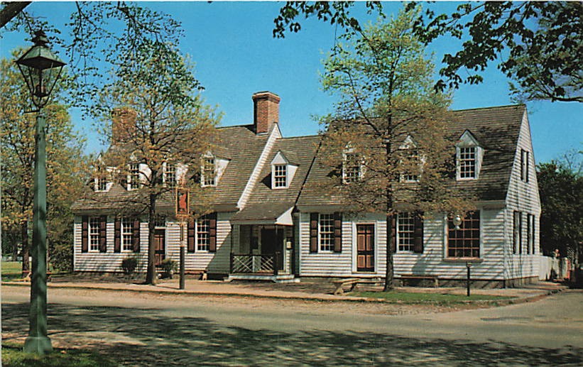 Postcard VA: Chowning's Tavern, Williamsburg, Virginia