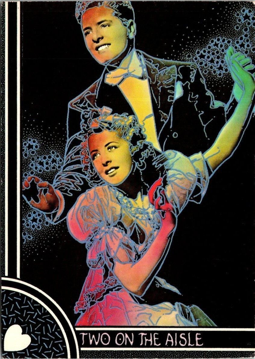 Vintage 1985 Two on the Aisle Musical Play Postcard