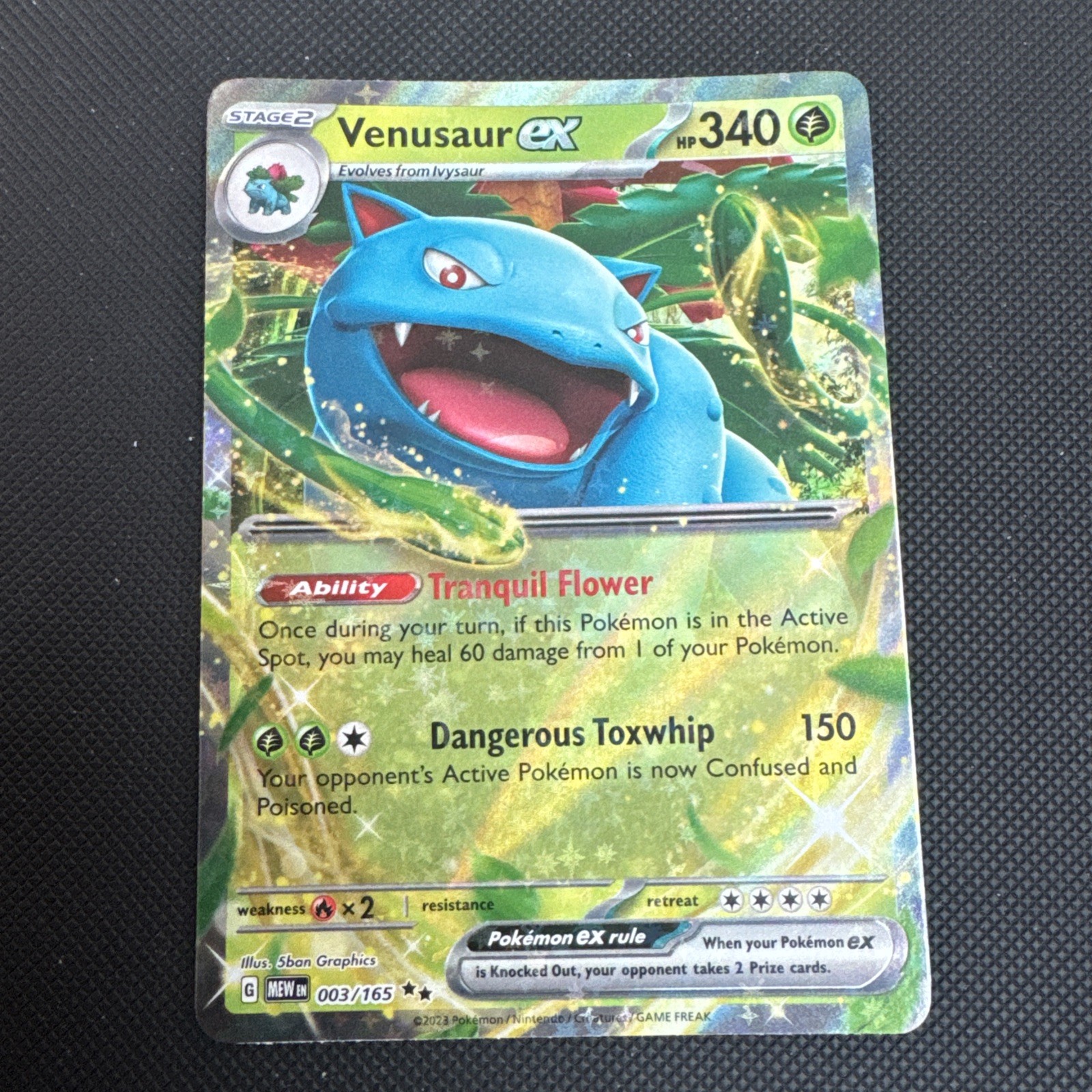 Pokemon Venusaur ex 003/165 Scarlet & Violet 151 Double Rare Holo NM ✨ Pokemon Venusaur ex 003/165 Scarlet & Violet 151 Double Rare Holo NM ✨