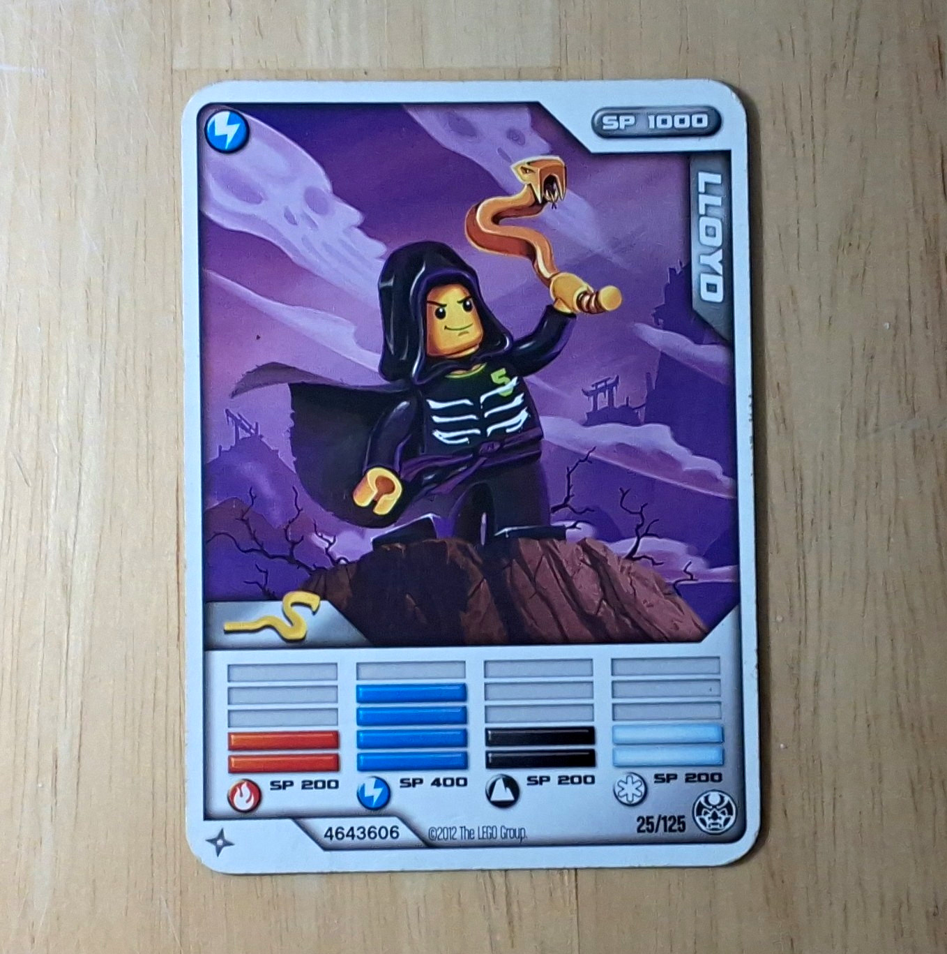LEGO Ninjago Masters of Spinjitzu Lloyd Trading Card SP1000 25/125 (2012) LEGO Ninjago Masters of Spinjitzu Lloyd Trading Card SP1000 25/125 (2012)