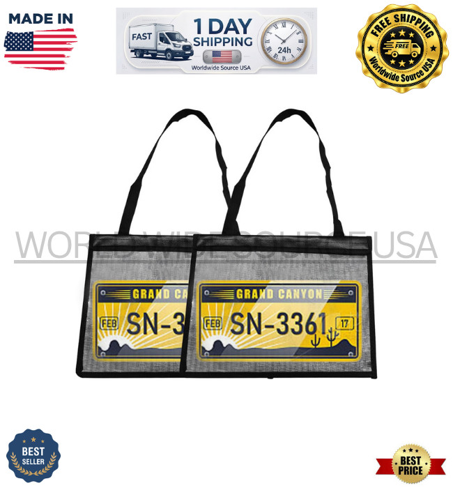 2PCS Waterproof License Plate Holder with Hanging Strap Clear Plate Protector