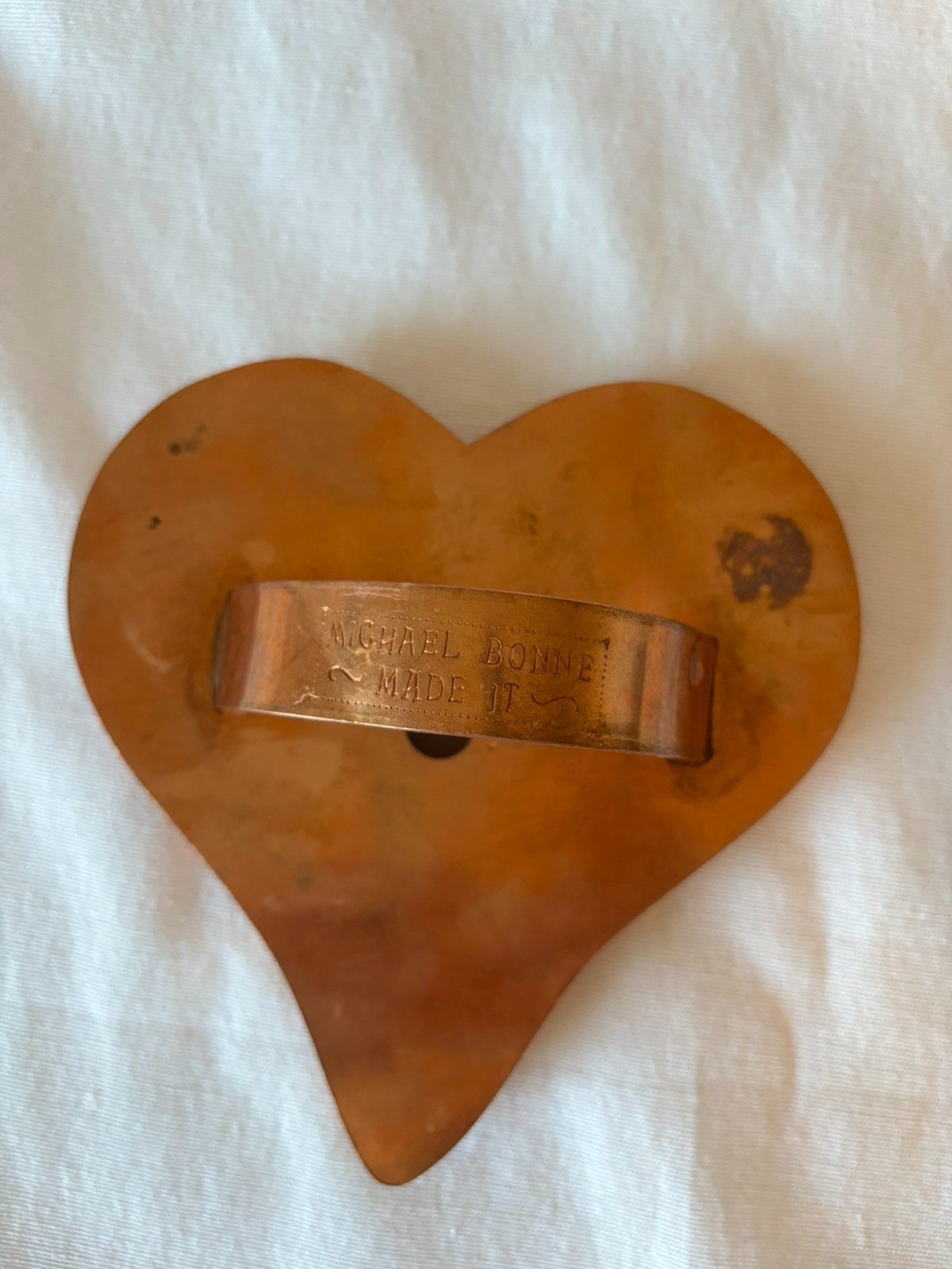 Vintage MICHAEL BONNE  Copper Heart Cookie Cutters MARTHA STEWART