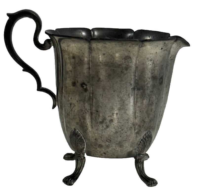 Vintage Pewter Creamer Cup with Pedestal KS Co P79 1950s Vintage Pewter Creamer Cup with Pedestal KS Co P79 1950s