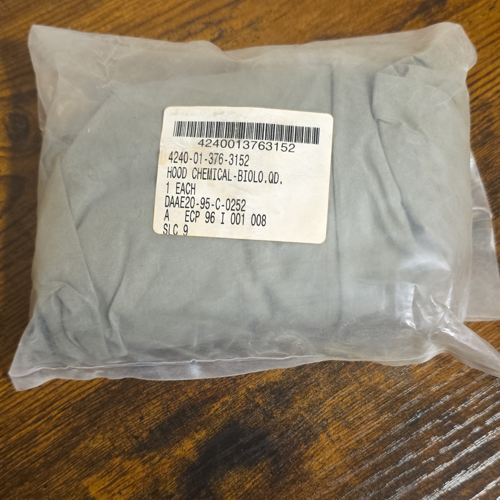 NEW USGI Sealed NBC Chemical Hood QD Military Surplus NSN 4240-01-376-3152