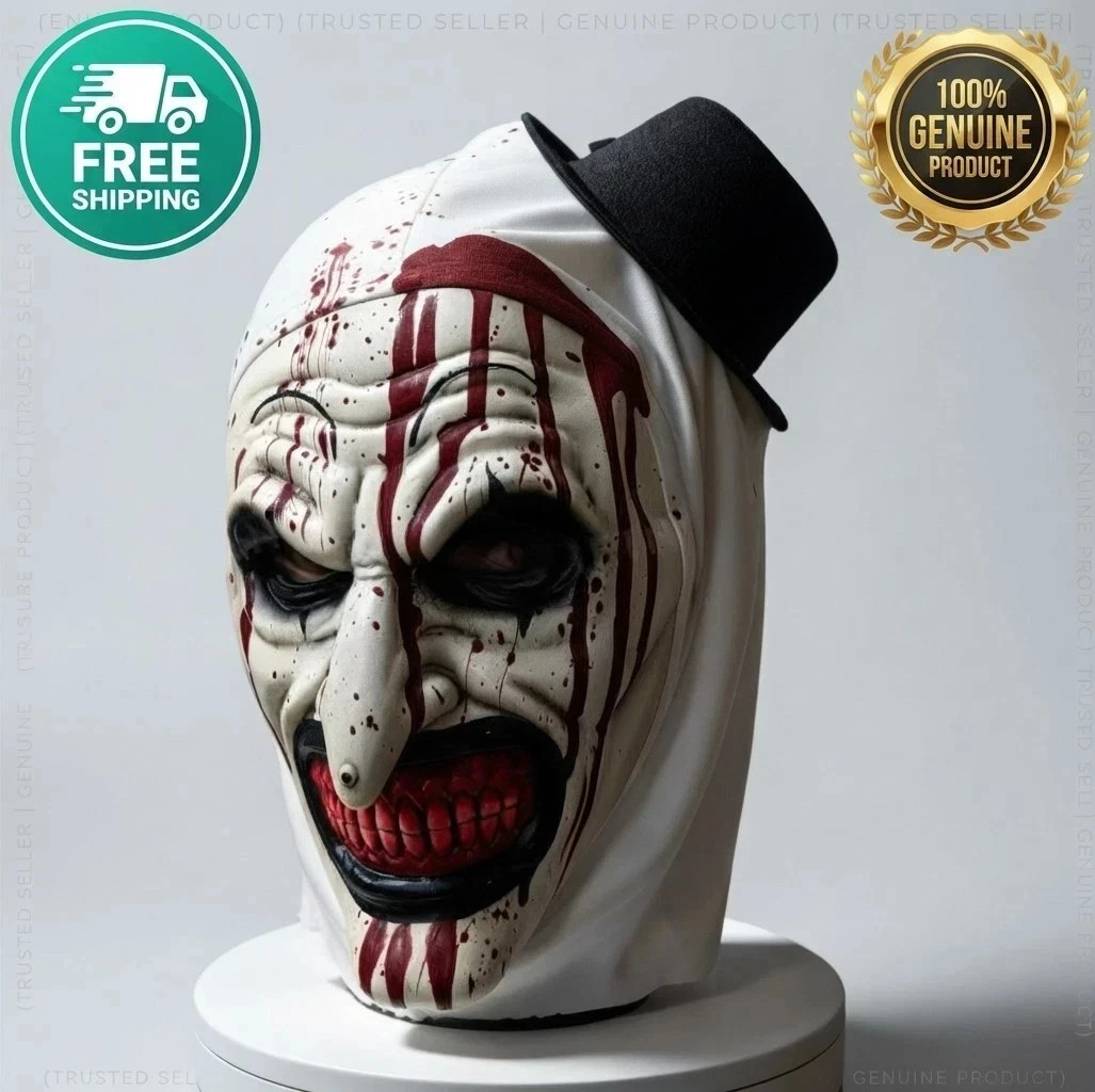 Terrifier 3 Art The Clown Bloody Skull Latex Mask Same Day πβ
Terrifier 3 Art The Clown Bloody Skull Latex Mask Same Day πβ