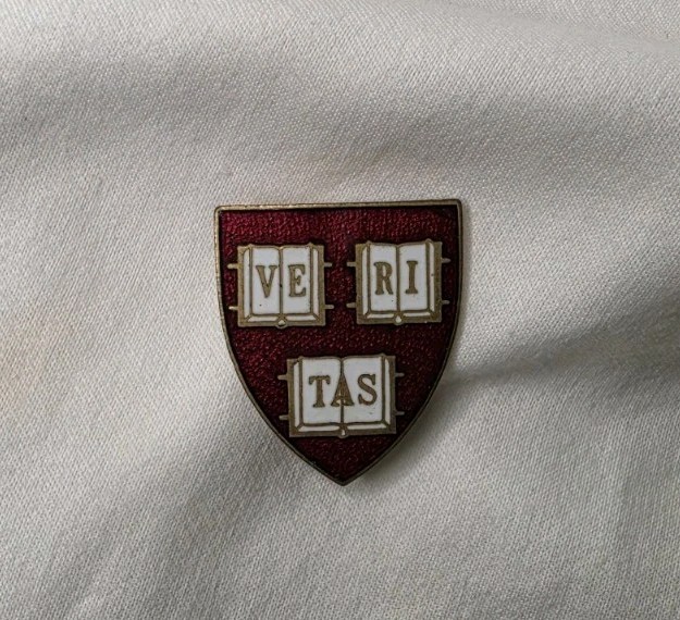 Vintage Harvard University Veritas Shield Lapel Pin NS Meyer New York Vintage Harvard University Veritas Shield Lapel Pin NS Meyer New York