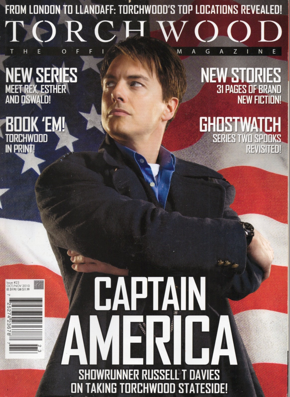 TORCHWOOD Magazine 23  Oct Nov 2010 Russell T. Davis Captain America NEW NM