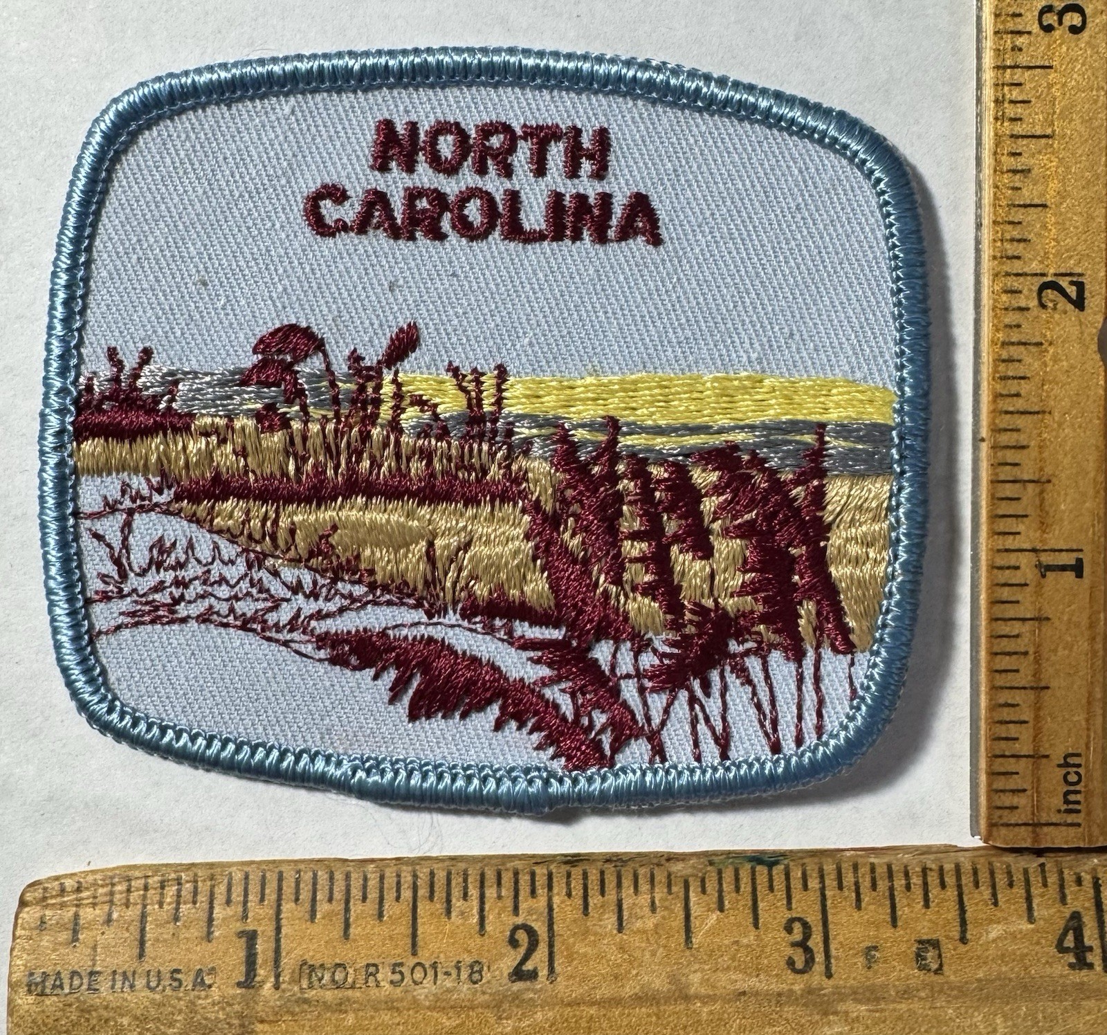 Vintage North Carolina Outer Banks Sea Oats Patch Voyager State Travel Souvenir
